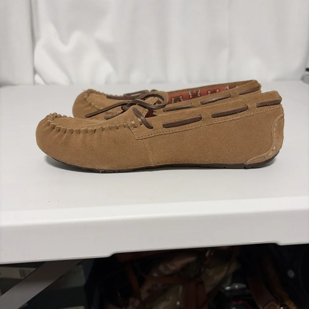 UGG Kid Ryder Jungle Moccasin Slippers 1005160K Brown Suede Youth Size 3